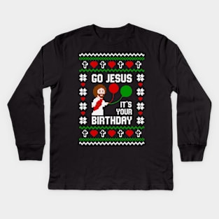 Go Jesus Its Your Birthday ADULT SHORT Kids Long Sleeve T-Shirt